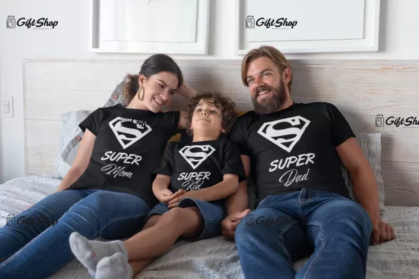 Super family - set 3 tricouri personalizate